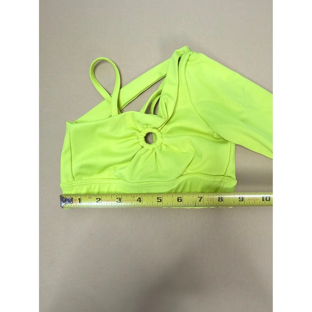 Tiger Friday Blondie Crop Top Citrus Neon Yellow CM Child Medium - Picture 3 of 7
